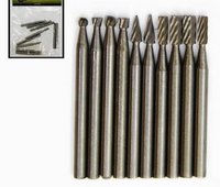 10pc HIGH SPEED STEEL BURR SET HSS FITS DREMEL RA8114