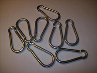 8 SNAP HOOK CARABINERS 1/2 1200lb STRENGTH CZCSH8