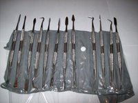 12pc STAINLESS STEEL WAX CARVER SPATULA DENTAL PICK SET