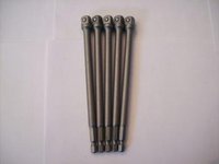 5pcs 6 SQUARE POWER EXTENSION BARS BITS HEX SHANK 3/8