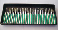 30pc DIAMOND BURR BIT SET FITS DREMEL TOOL 40 GRIT