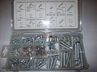 240pc ZINC METRIC NUT & BOLT LOCK WASHER ASSORTMENT