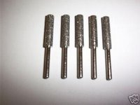 5pc Diamond Chainsaw Sharpening Rotary File Burrs 5/32