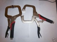 2 SUPER GRIP VISE GRIPS 11 LOCKING C CLAMP PLIERS