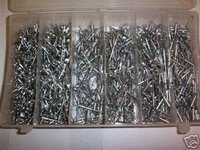 1000pc POP RIVET ASSORTMENT HAND & AIR RIVETER