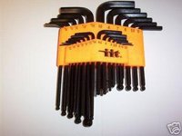 25pc INDUSTRIAL BALL END ALLEN HEX KEY DRIVER SET