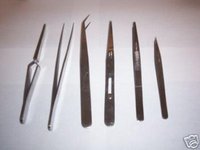 6pc STAINLESS STEEL TWEEZER ASSORTMENT